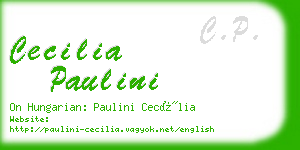 cecilia paulini business card